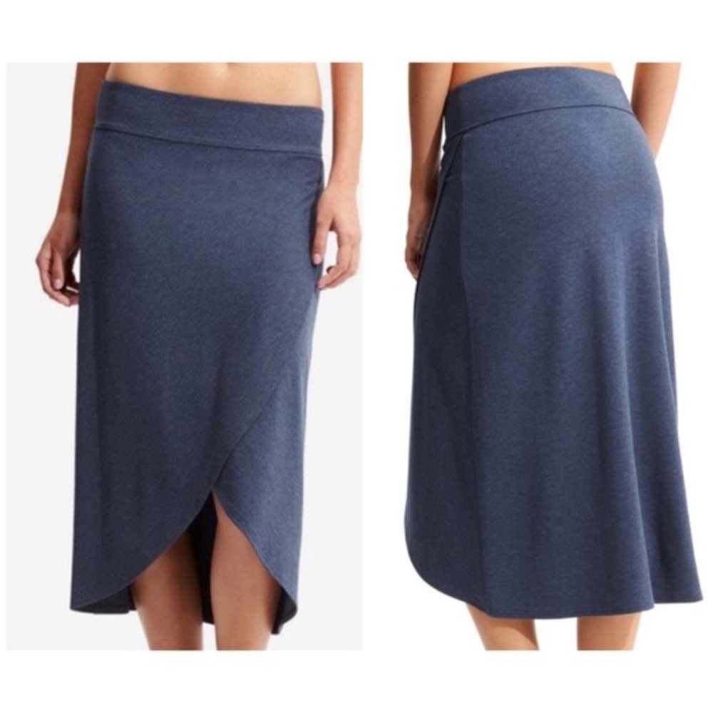 NWOT Athleta Ribbon Faux Wrap Stretch Pull On Midi